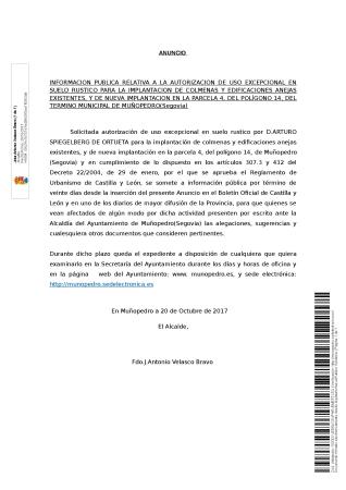 Imagen Información pública relativa a la autorización de uso excepcional en suelo rústico para la implantación de Colmenas y edificaciones anejas